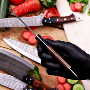 Gift-ready Damascus chef knife set for cooking enthusiasts