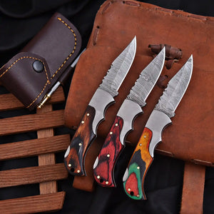 Back lock Damascus pocket knife for everyday carry