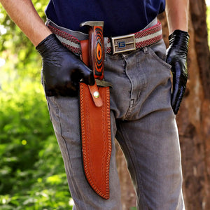 rambo bowie with Genuine Leather Sheath