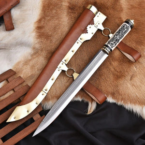 1. Traditional Viking knife with genuine leather sheath