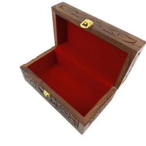 Decorative rosewood memory box for keepsakes and collectibles