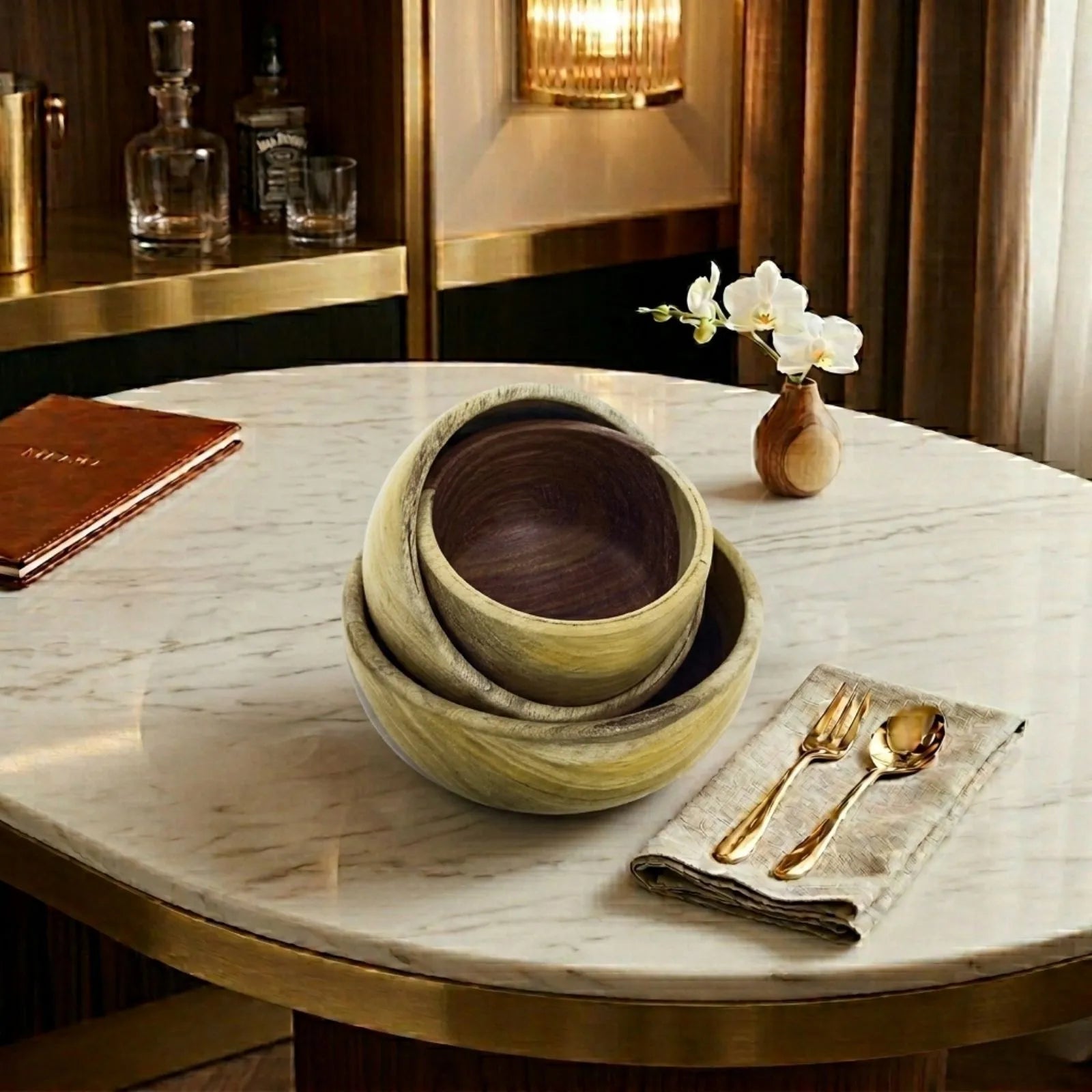 Handmade Rosewood Bowl Set of 3 (5, 6 & 7 Inch)