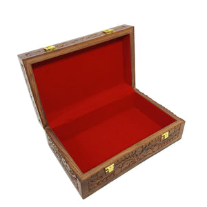 Handmade wooden memory chest crafted from premium rosewood