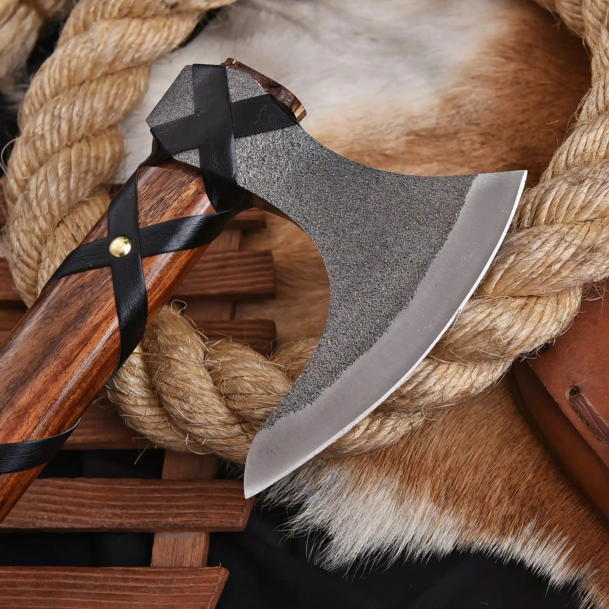 Handmade Norse axe crafted from high carbon steel