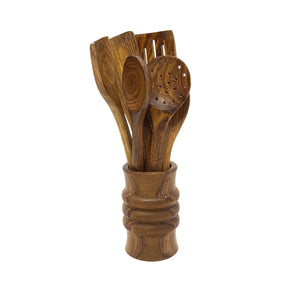 Handmade rosewood cooking utensils for nonstick cookware