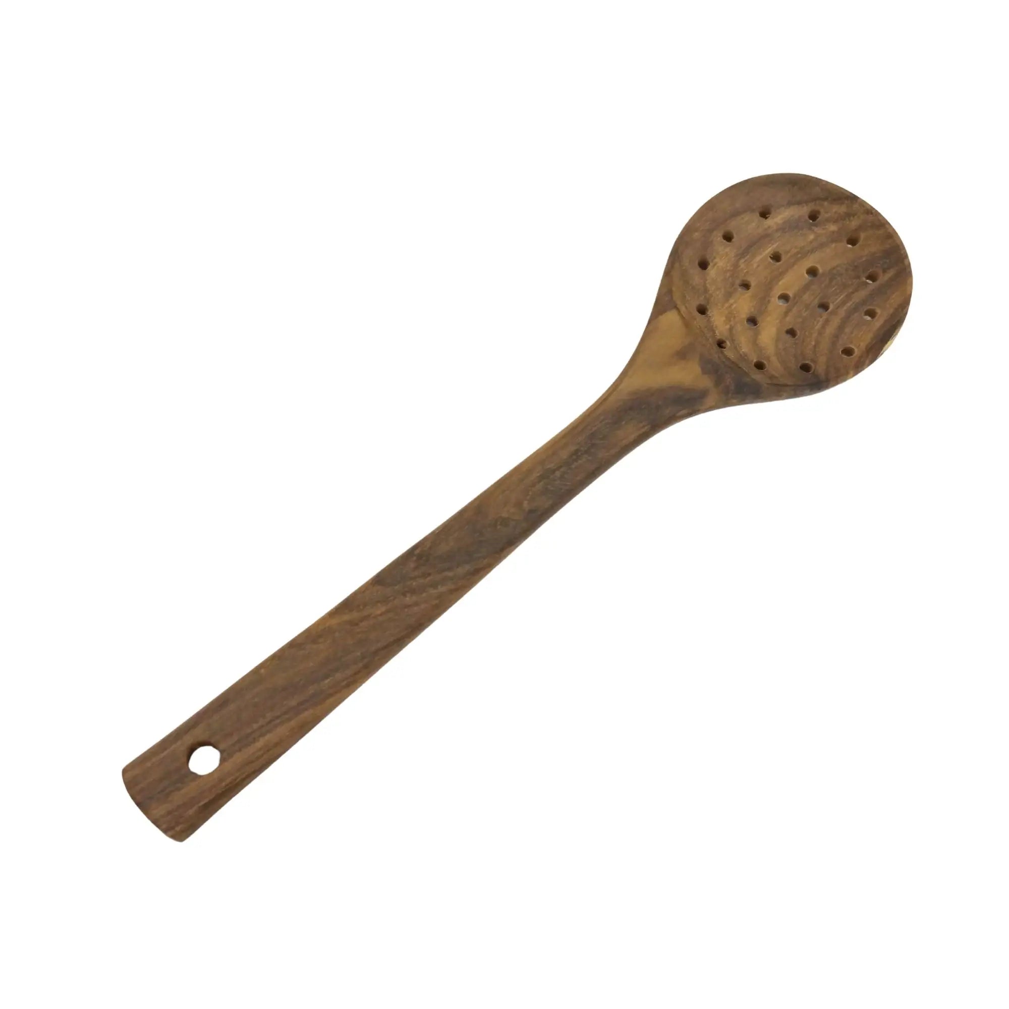 Rustic farmhouse kitchen utensil set with wooden holder